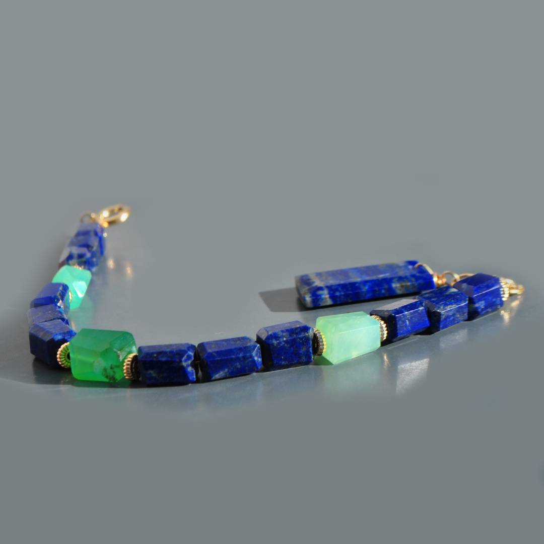 bracelet lapis opale nuggets5