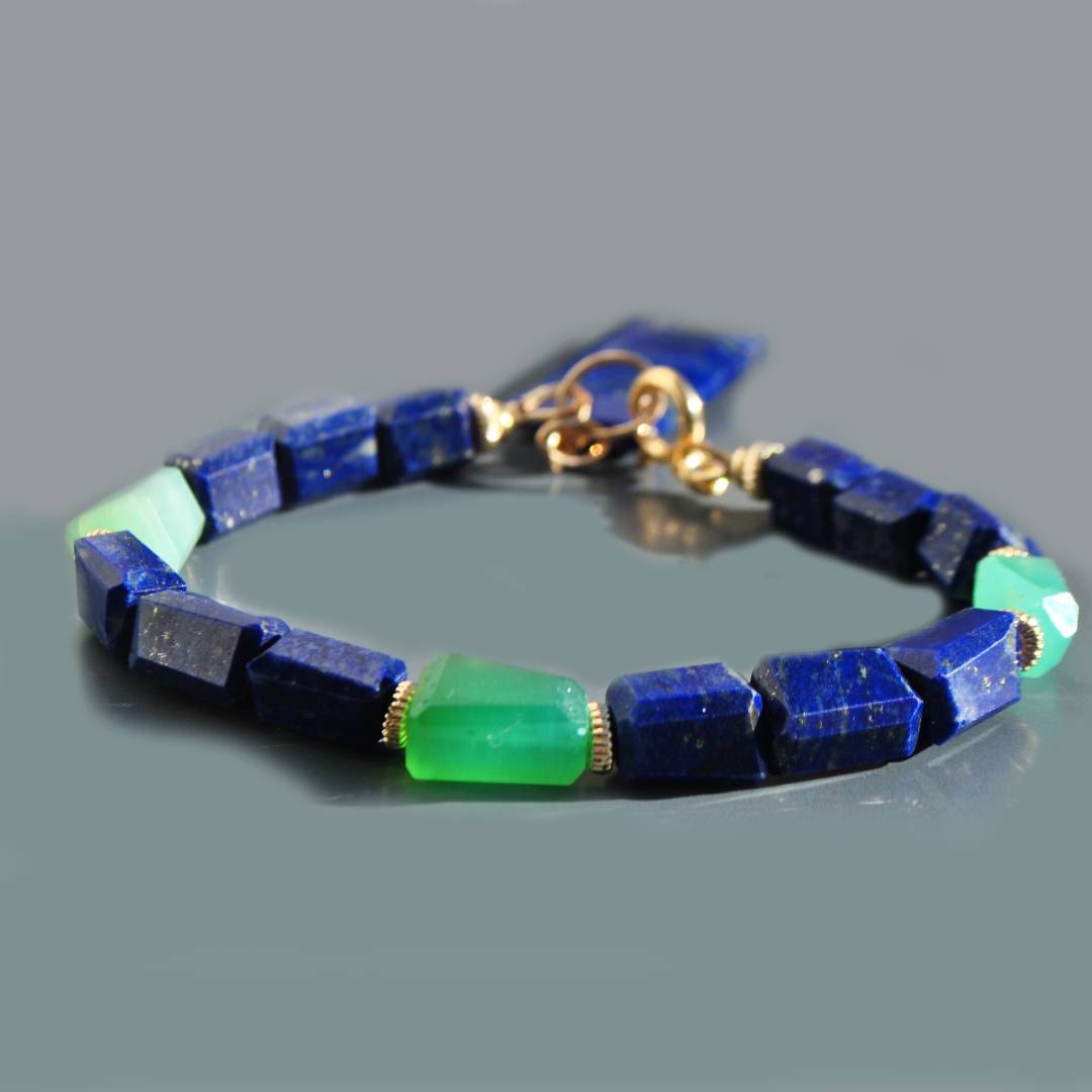 bracelet lapis opale nuggets