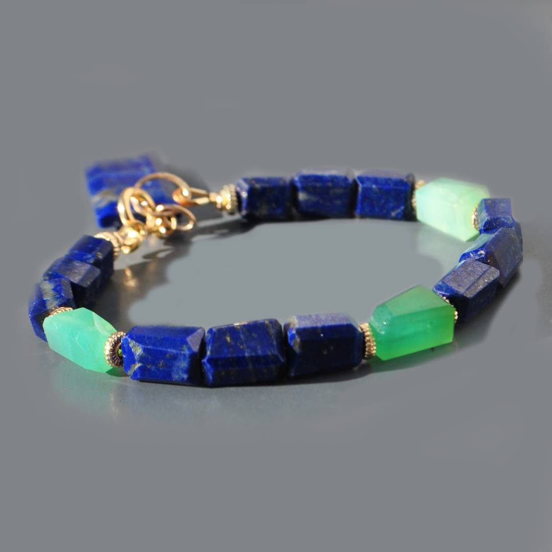 bracelet lapis opale nuggets7