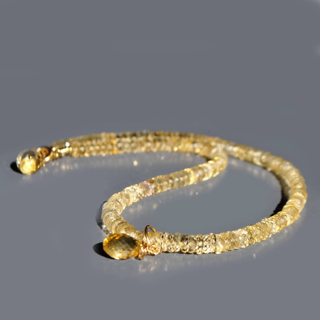 choker citrine heishi-4