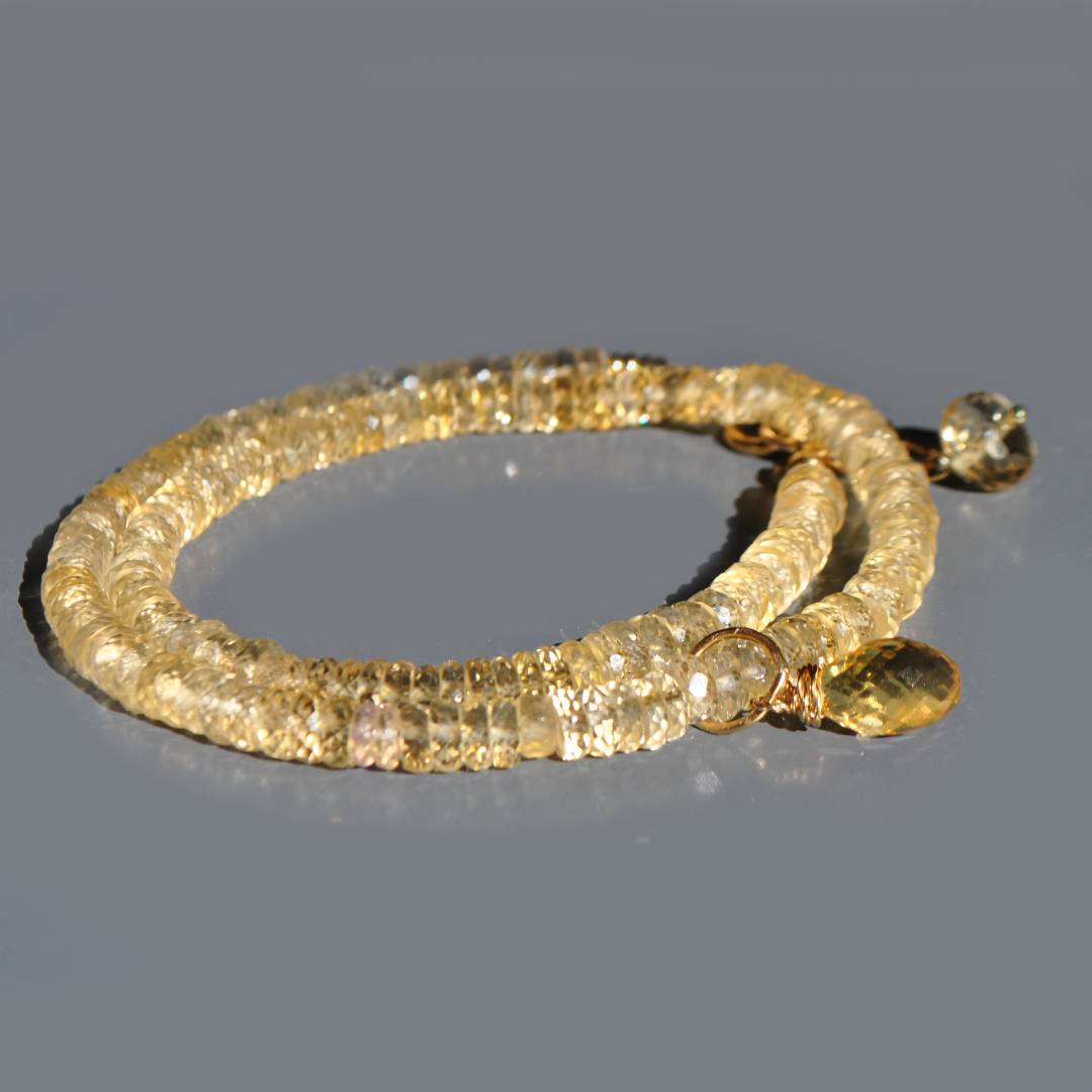 choker citrine heishi6