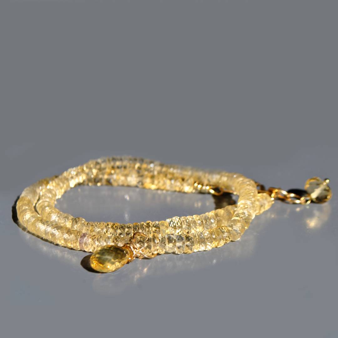 choker citrine heishi-6
