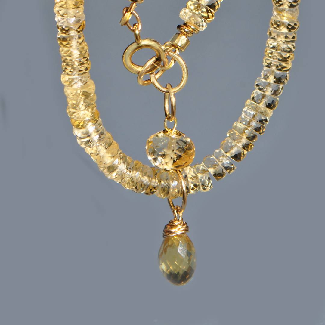 choker citrine heishi5