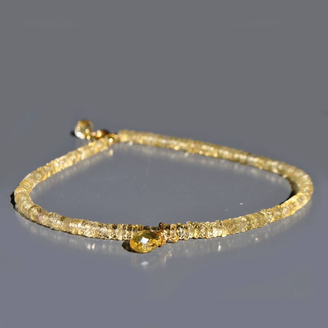 choker citrine heishi