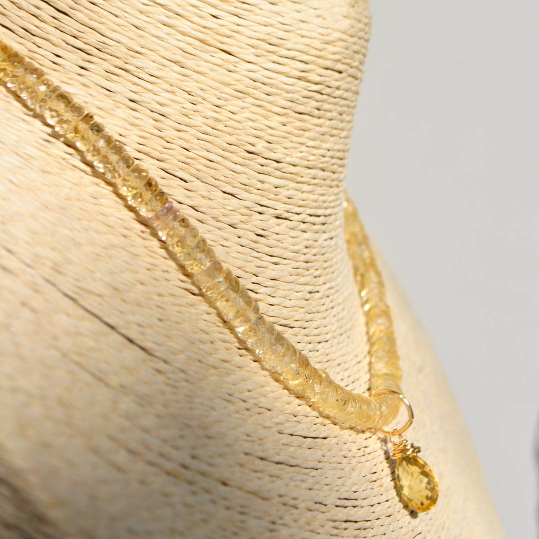 choker citrine heishi8