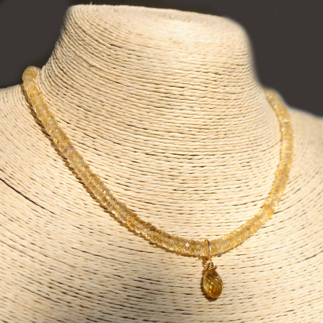 choker citrine heishiB