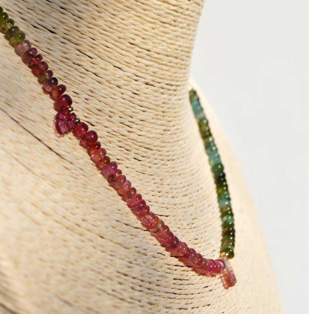 collier tourmaline pendentif feuilleB