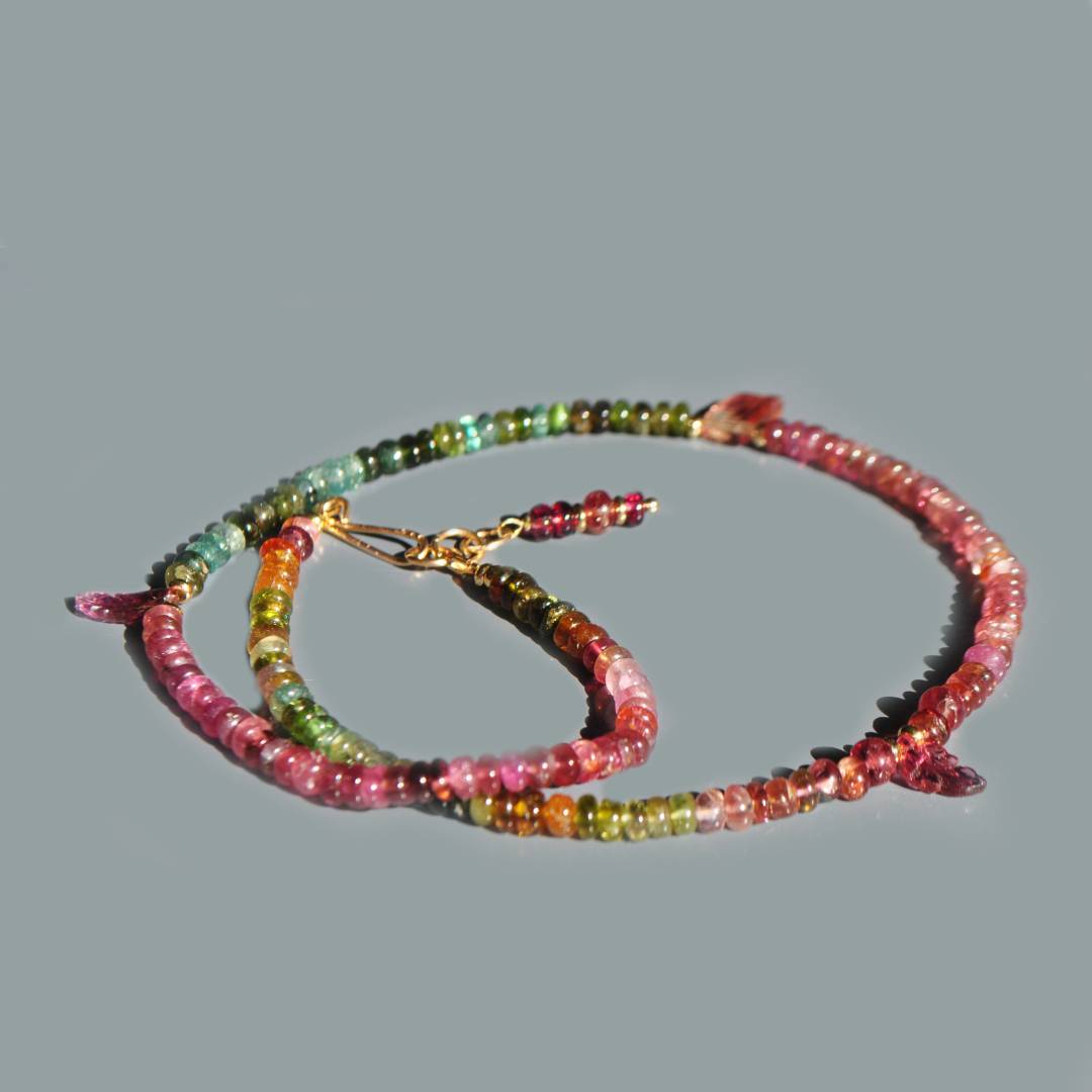 collier tourmaline pendentif feuille8