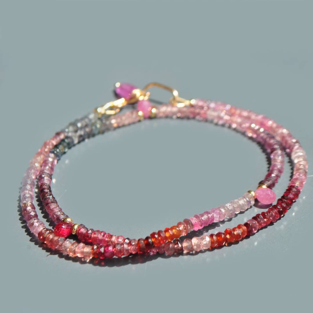 collier spinelle rose bleue-5