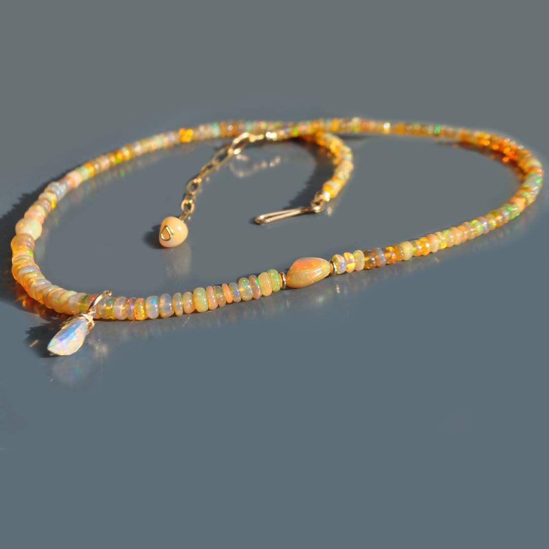 collier opale welo jaune pendentif-6