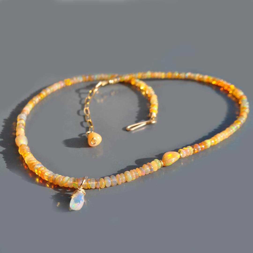 collier opale welo jaune pendentif-4