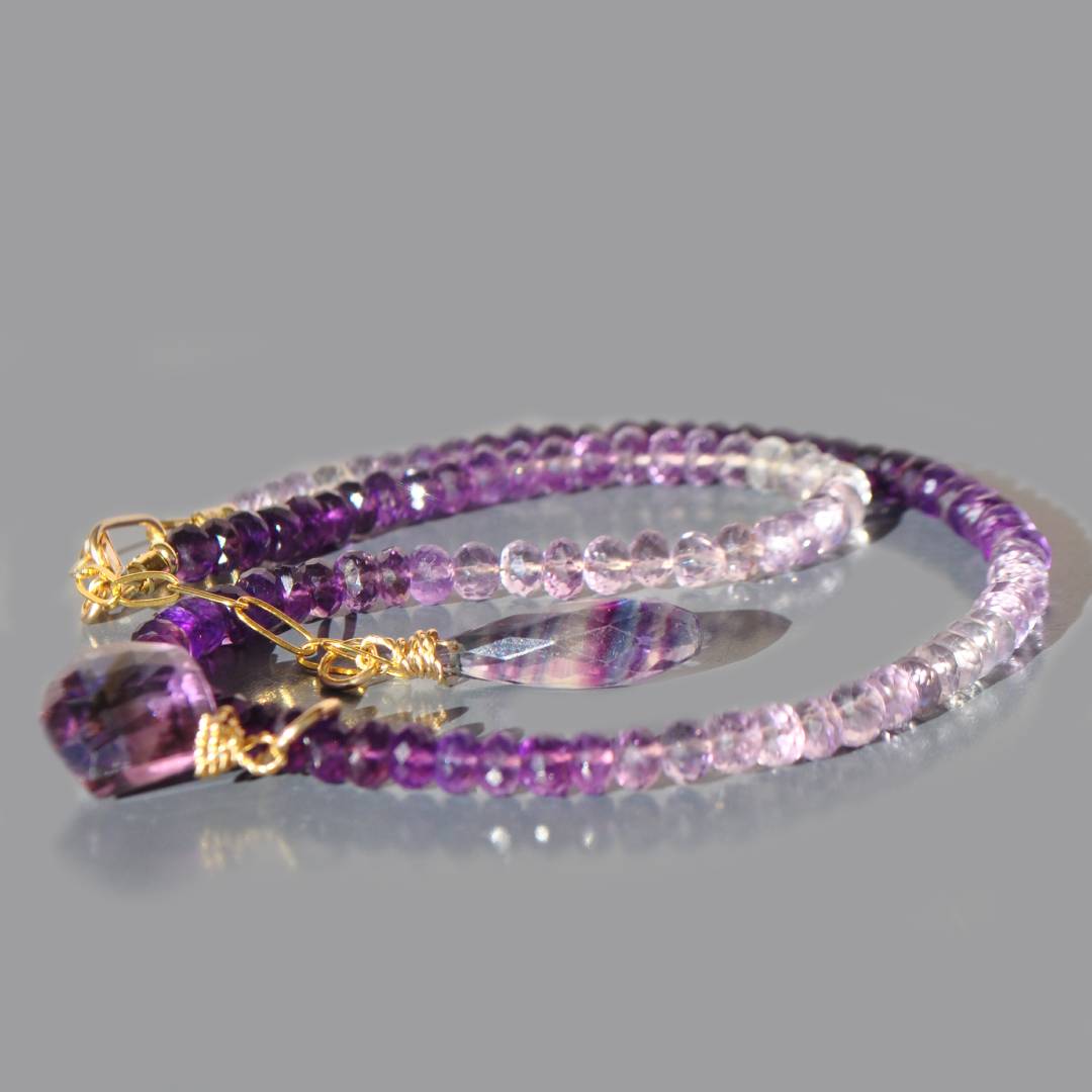 collier amethyste rose violette dégradé-6