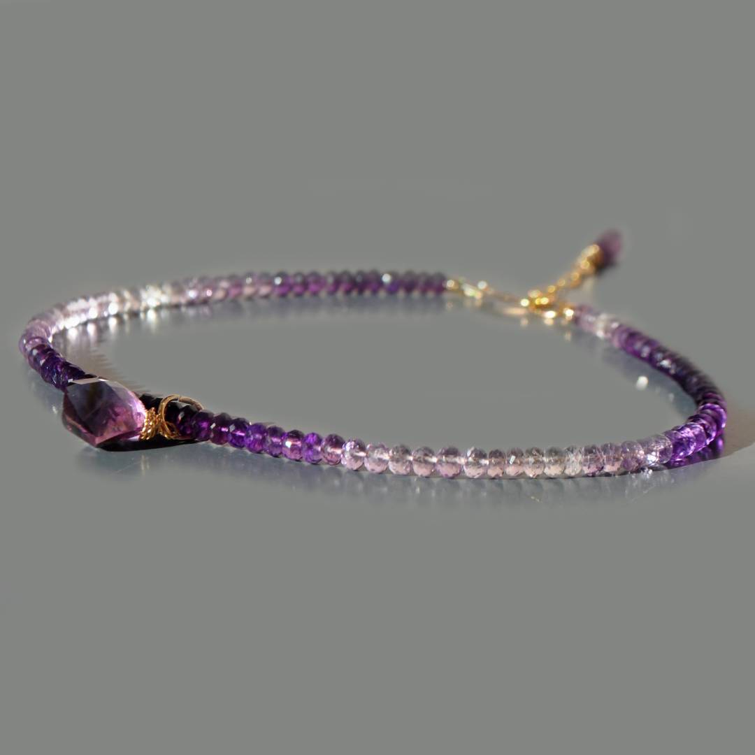 collier amethyste rose violette dégradé-8