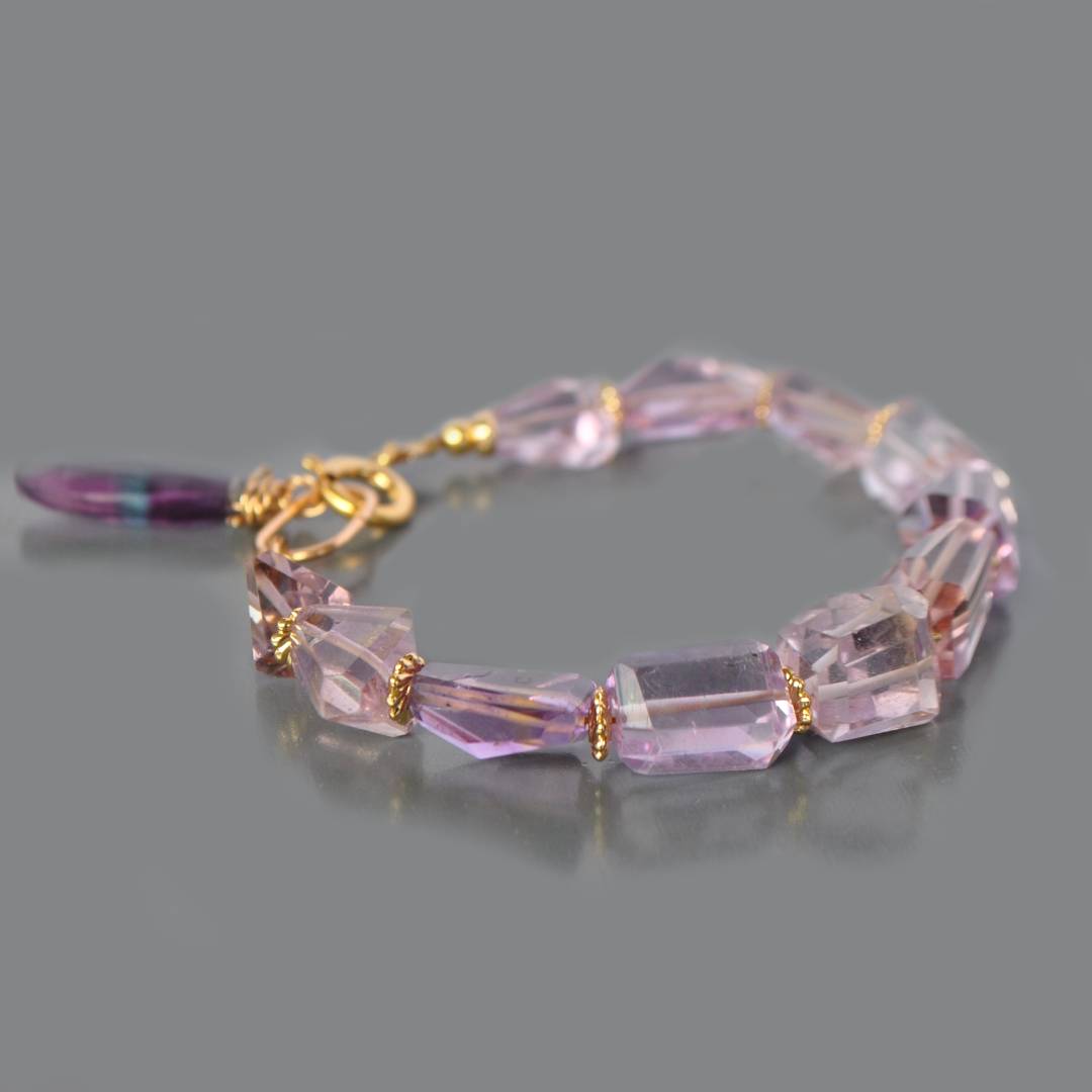 bracelet amethyste rose fluorite-8