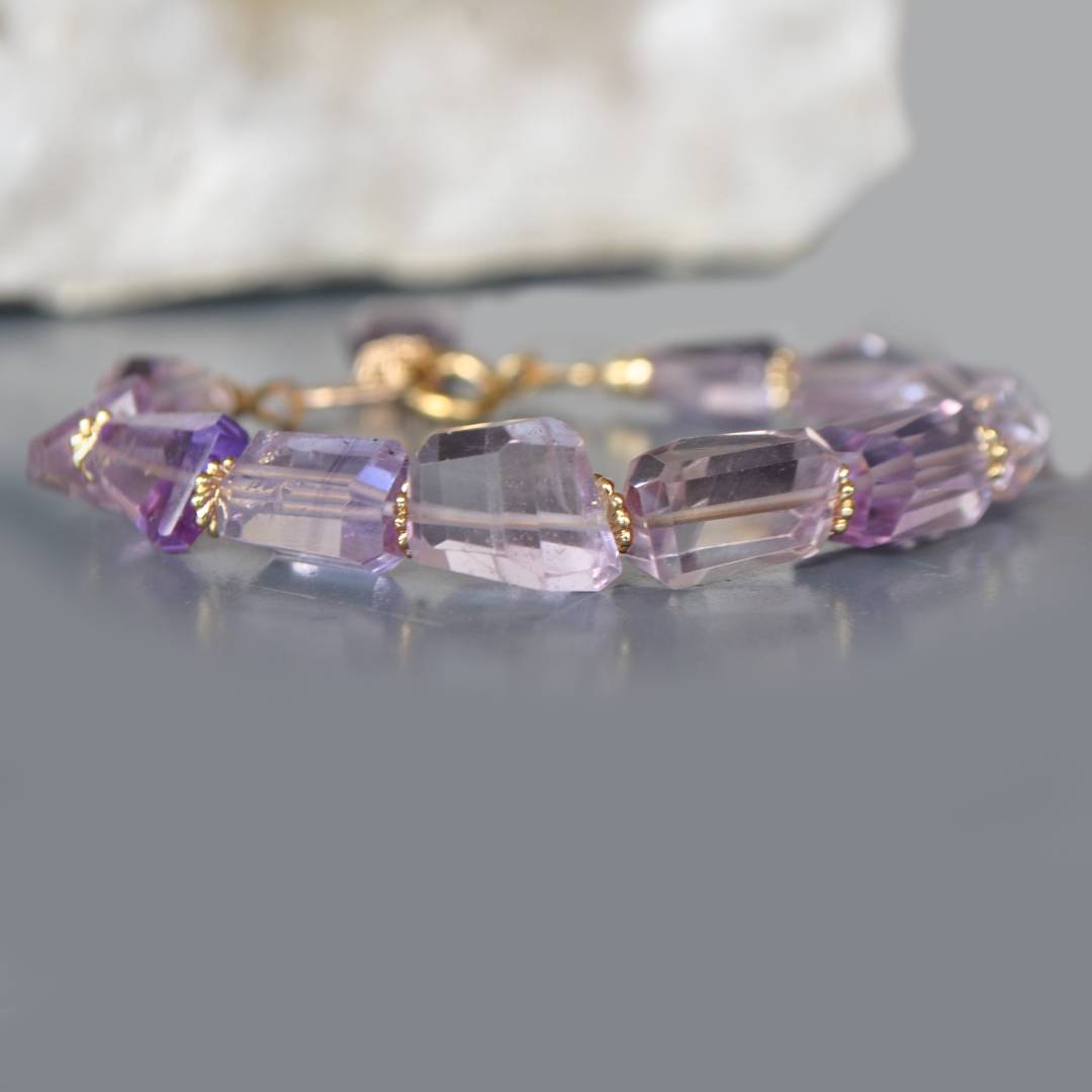 bracelet amethyste rose fluorite-9