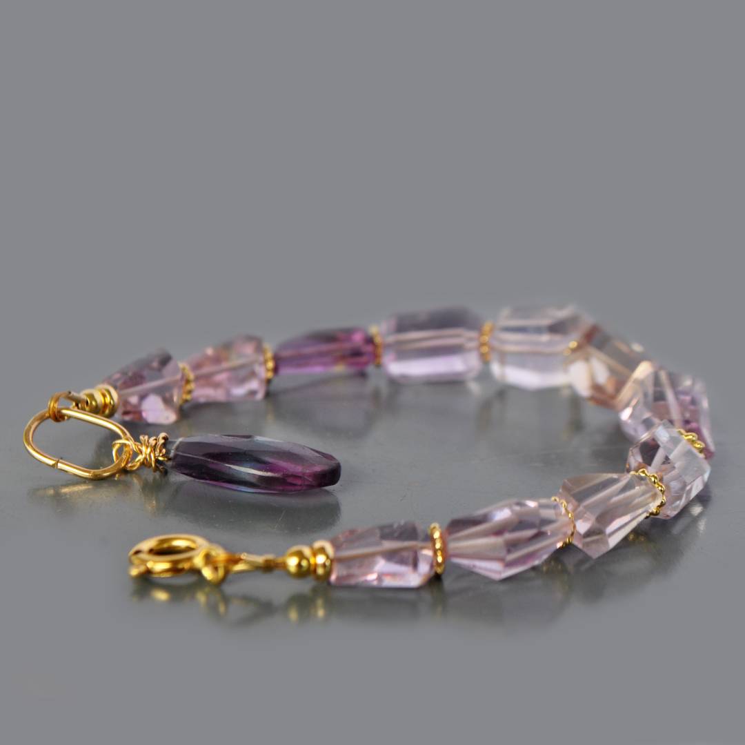 bracelet amethyste rose fluorite-6