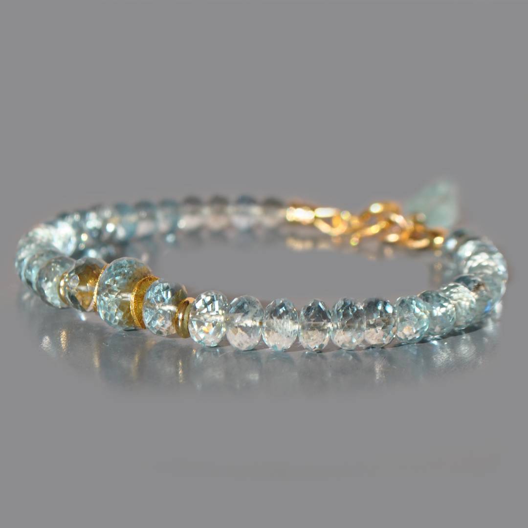 Bracelet aigue marine bleue limpide-2