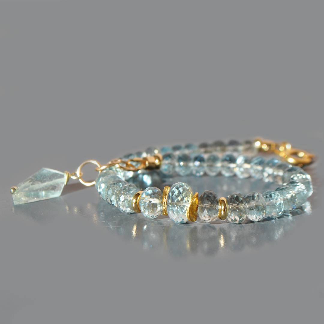 Bracelet aigue marine bleue limpide-8