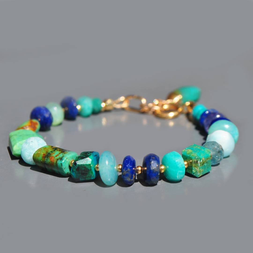 bracelet multi pierres bleue mat-1