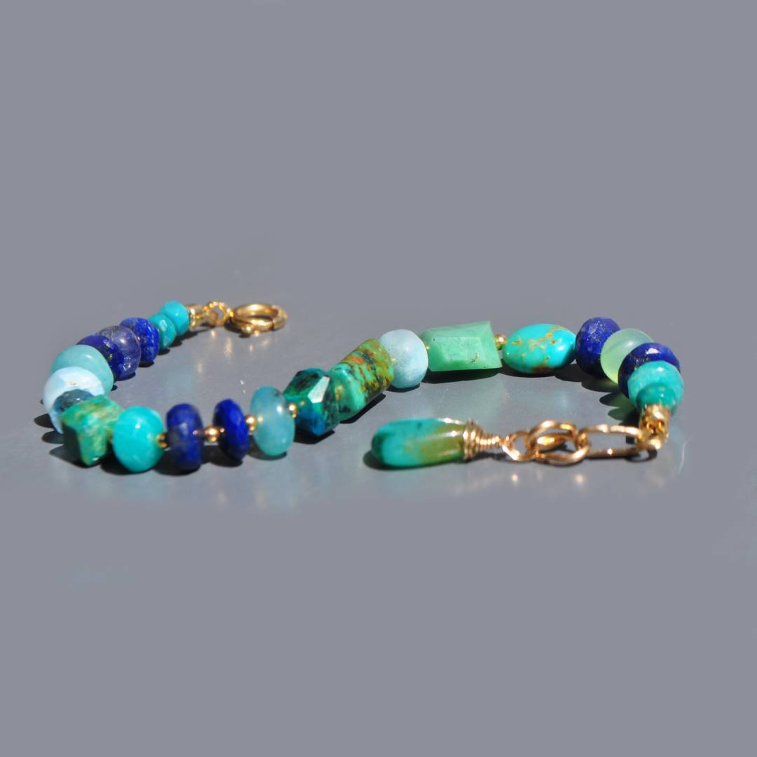 bracelet multi pierres bleue mat-4