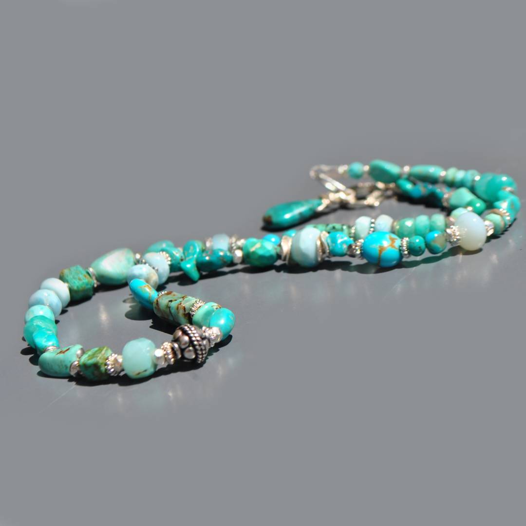 collier turquoise argent de Bali version3-9