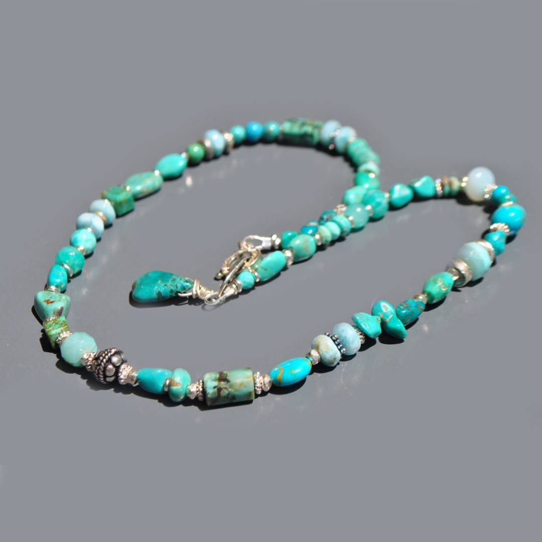 collier turquoise argent de Bali version3-6