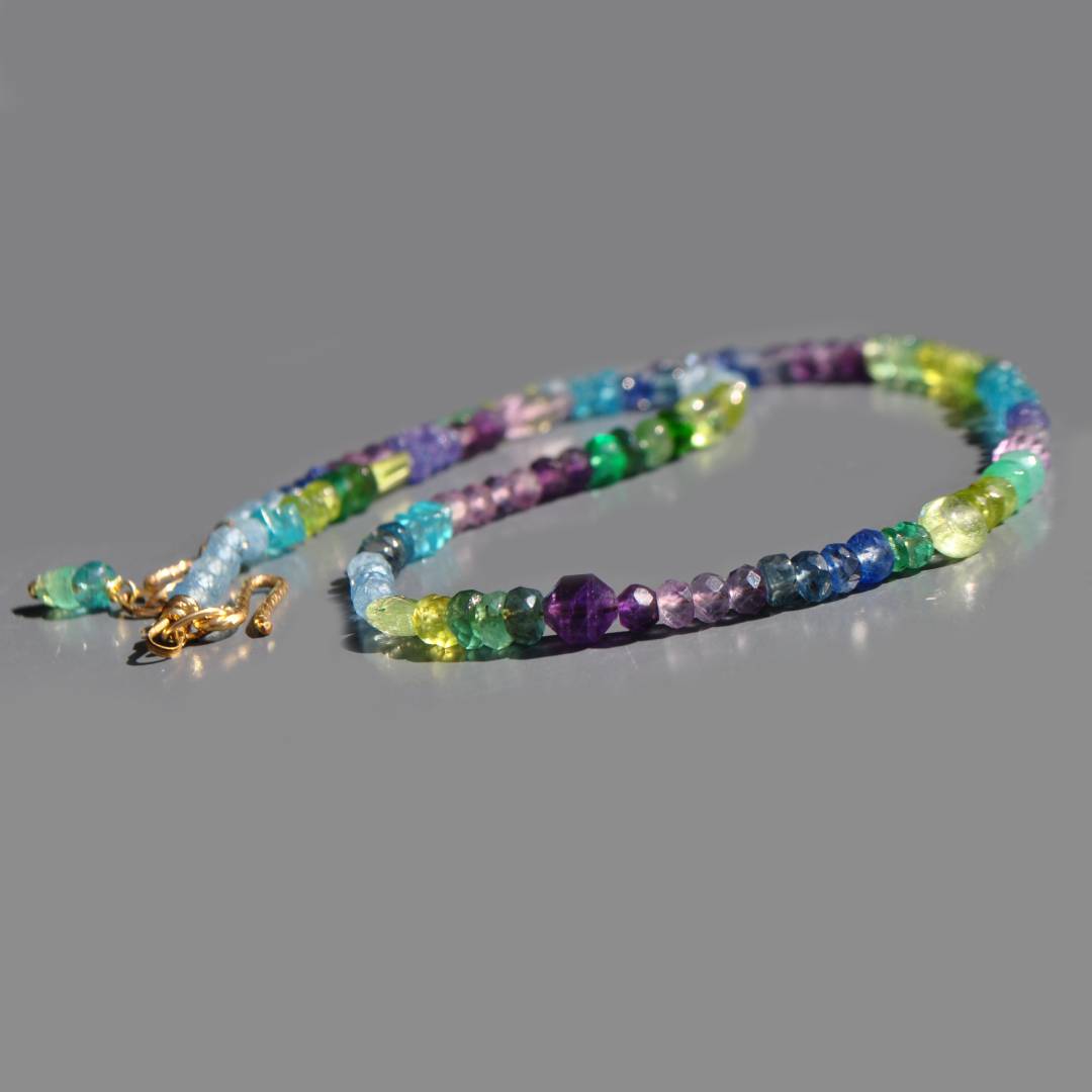 collier bleu violet vert-3