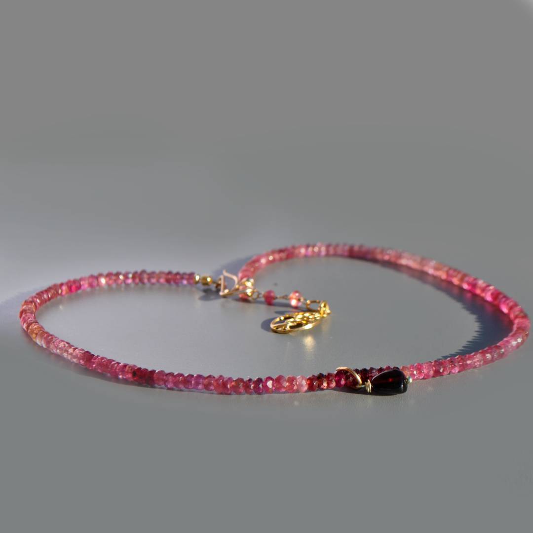collier tourmaline rose pendentif arbre de vie-5