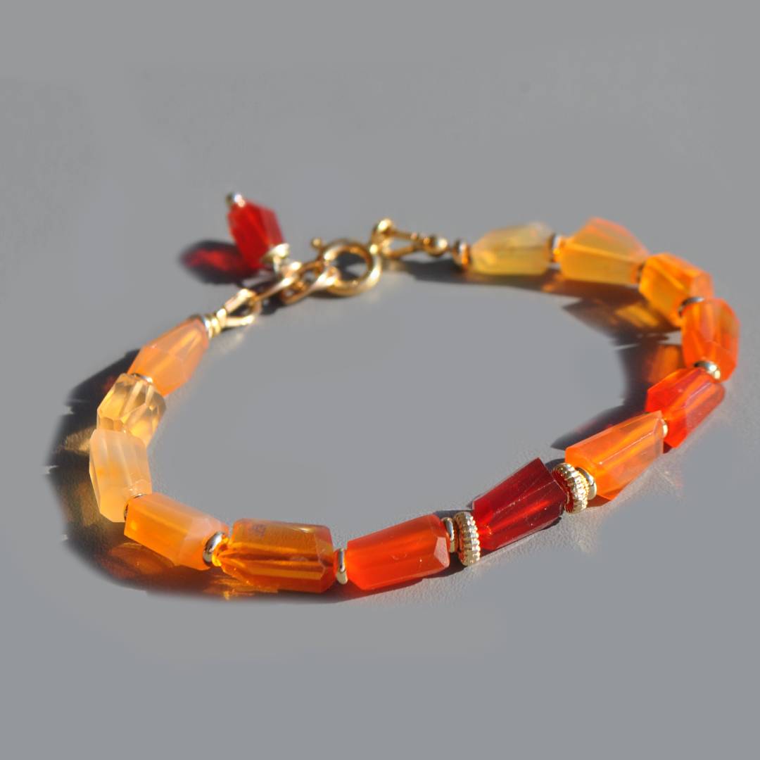 bracelet nuggets opale de feu-4