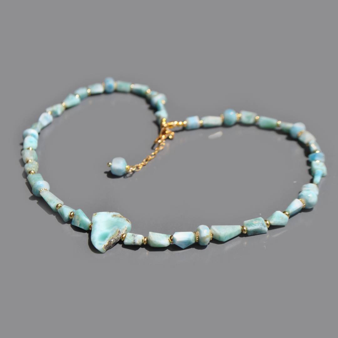 Collier Larimar pendentif -4