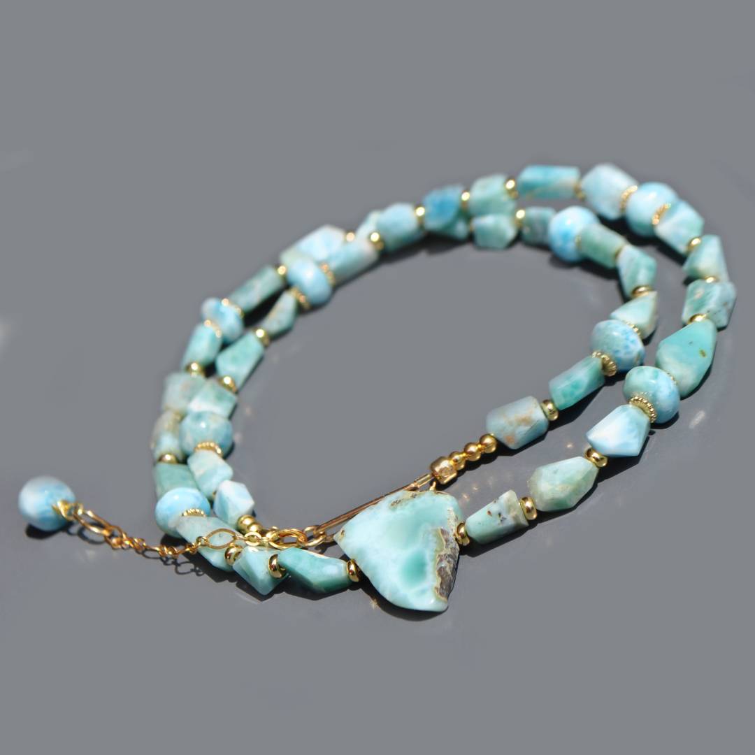 Collier Larimar pendentif -1