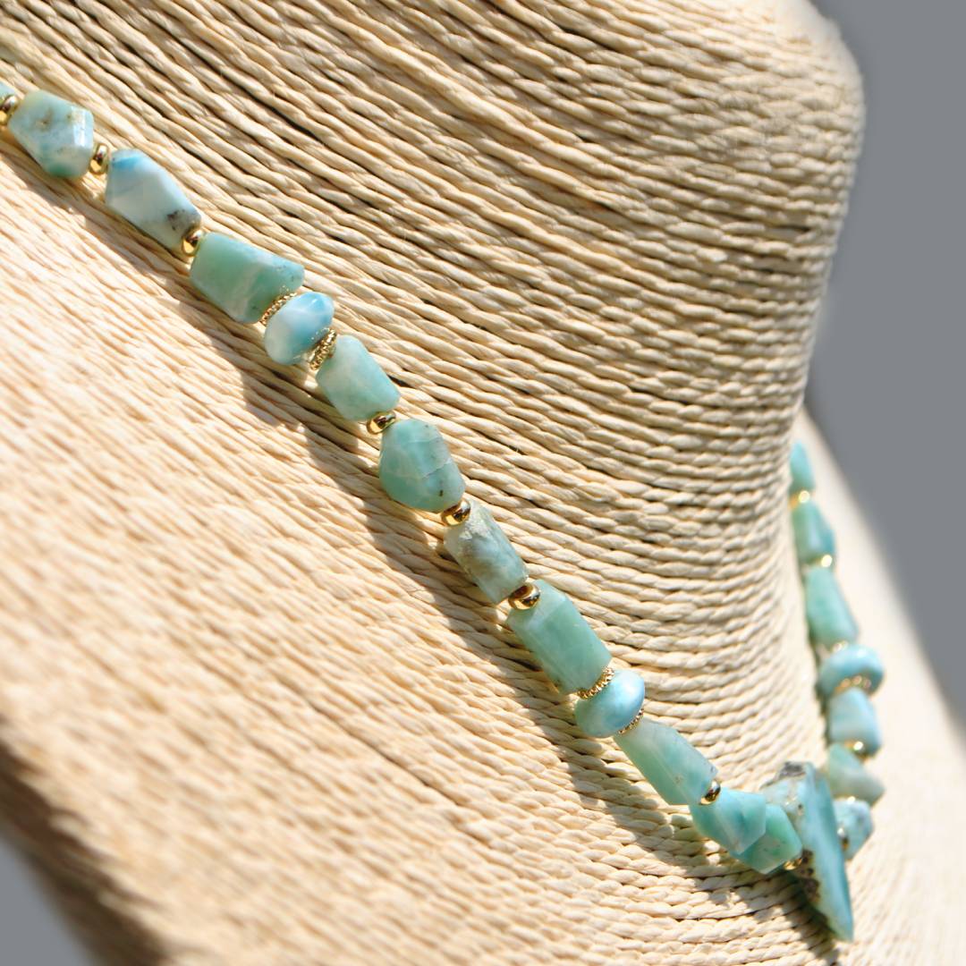 Collier Larimar pendentif -7