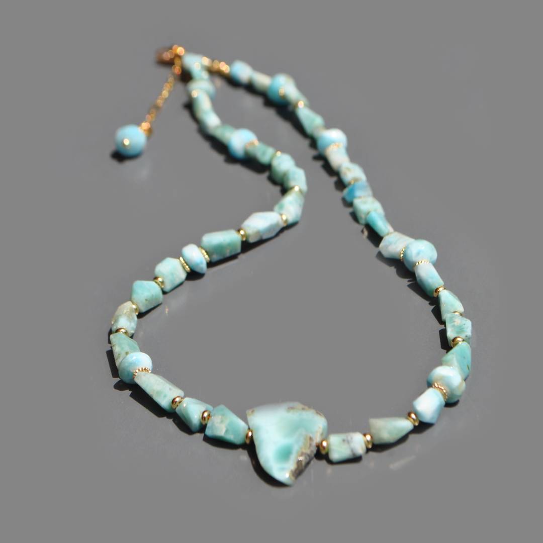 Collier Larimar pendentif