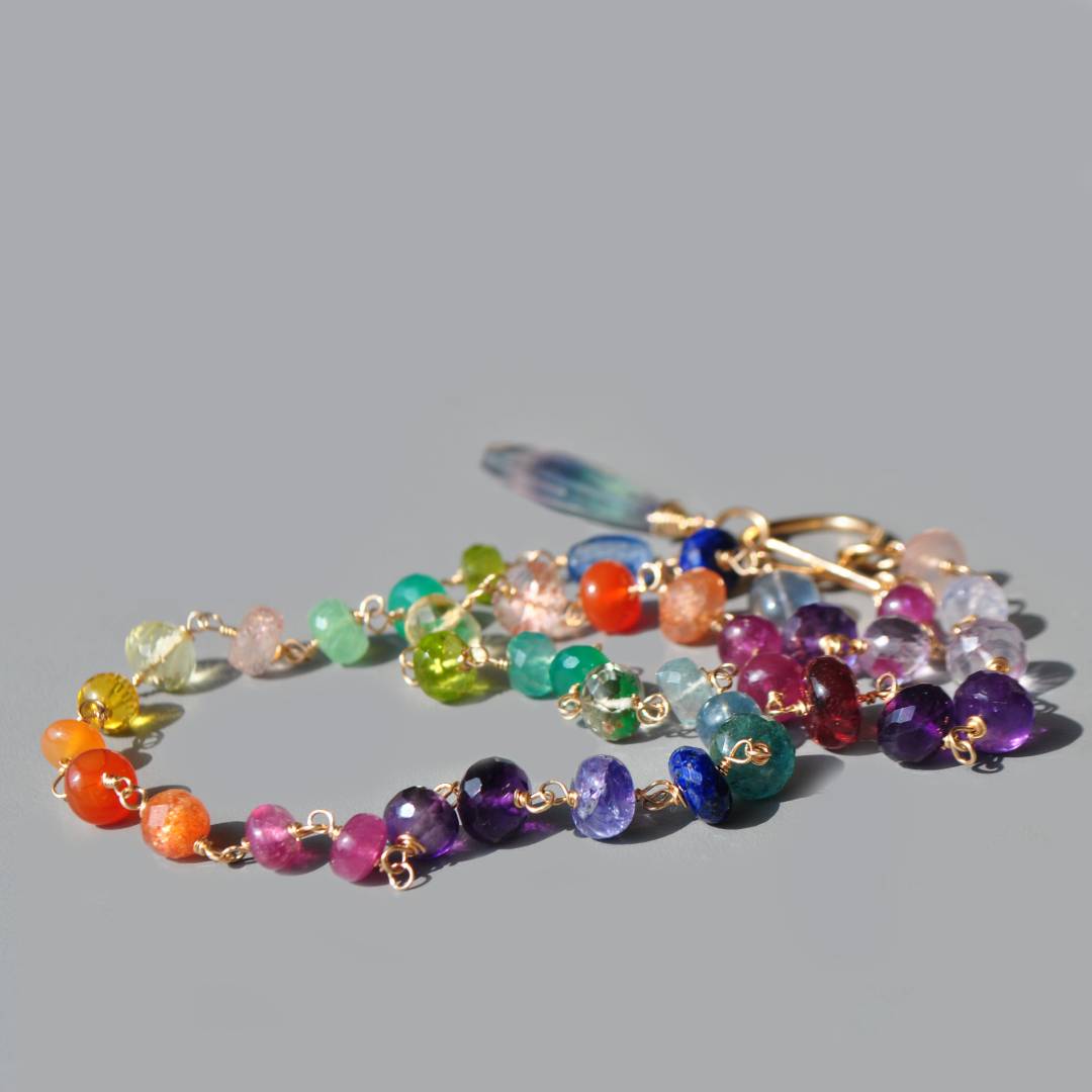 Collier sautoir pulti pierres pendentif Fluorite-6