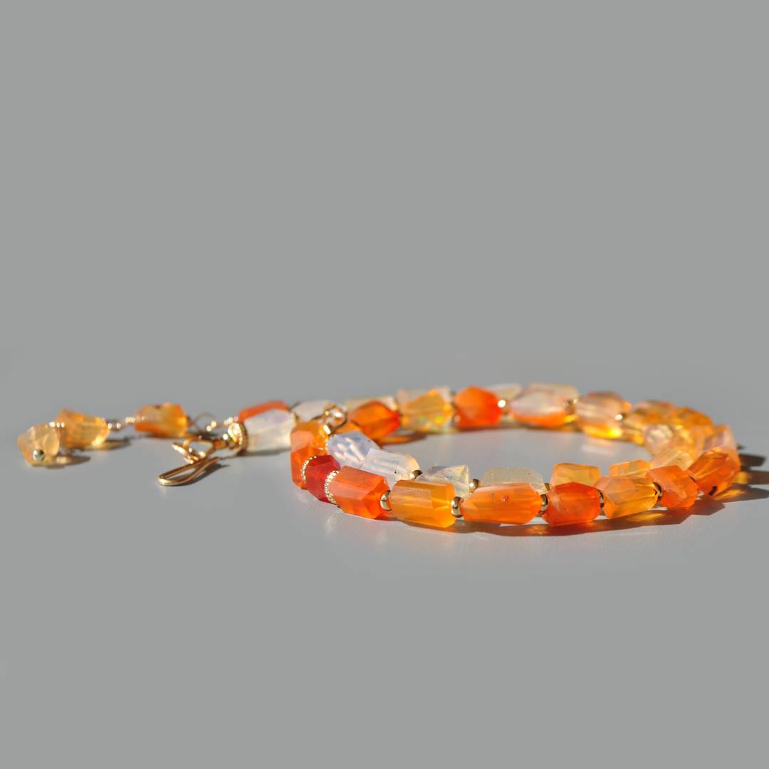 Collier Opale de feu ras de cou-3