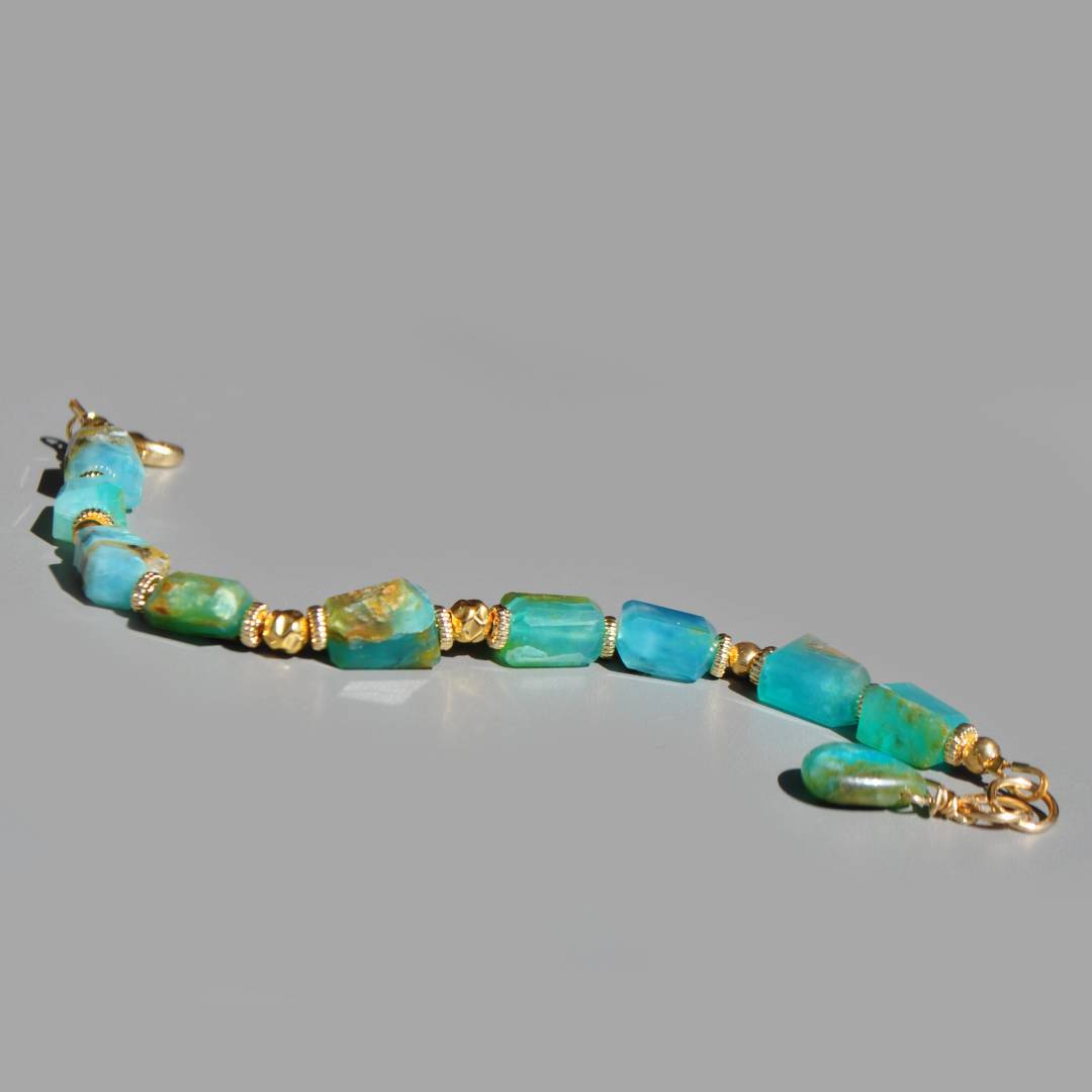 Bracelet Opale peruvienne pierre taillée4