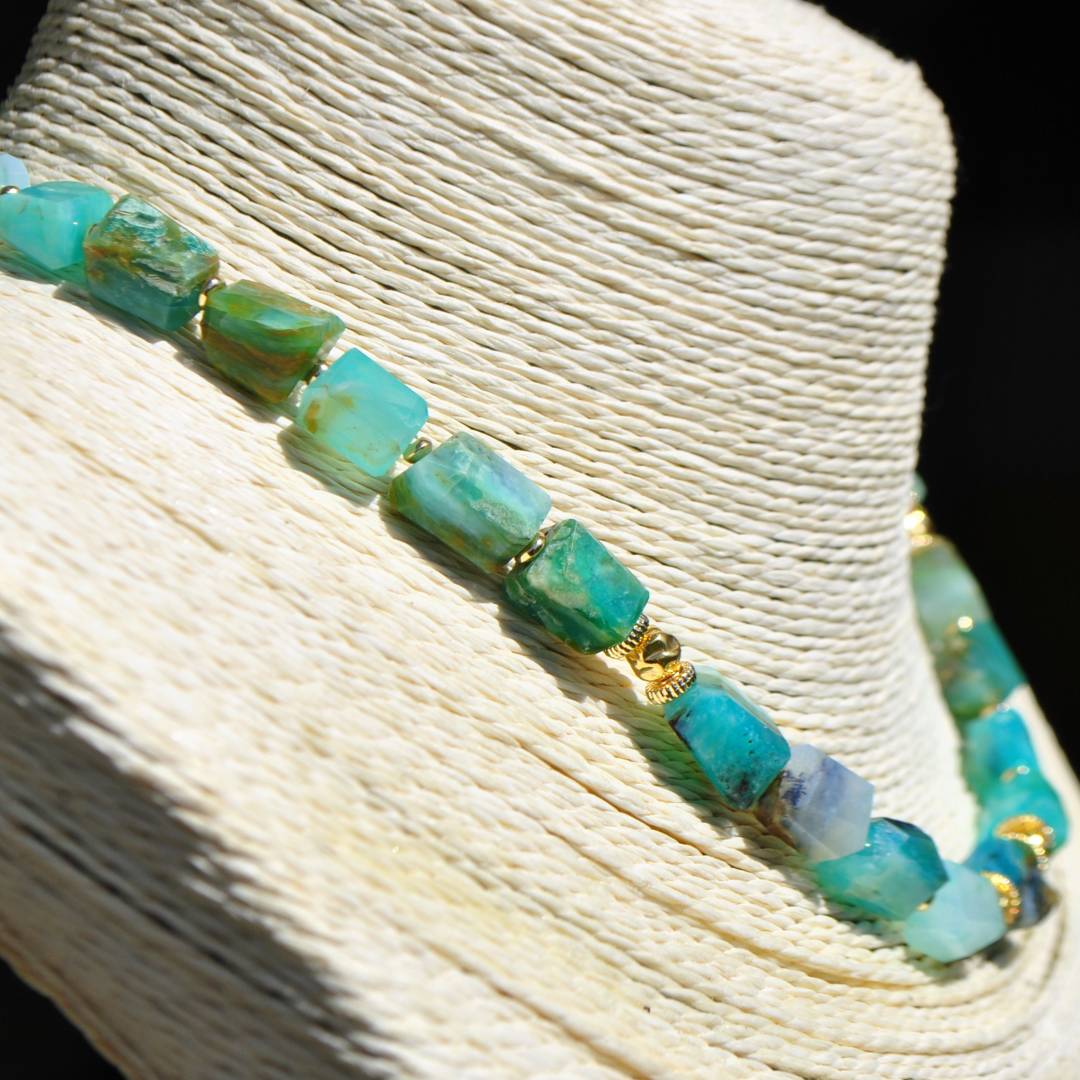 collier opale bleue peruvienne -8