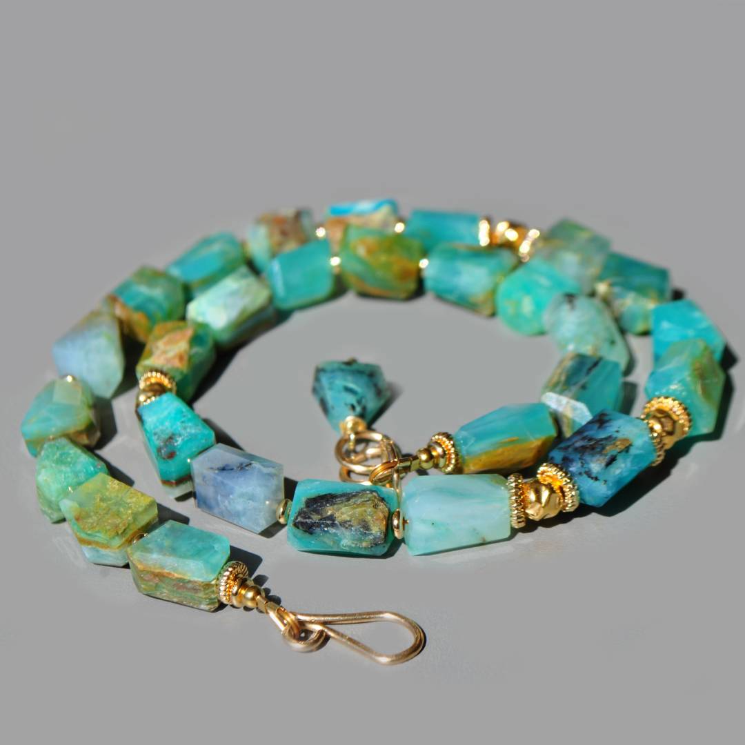 collier opale bleue peruvienne -4