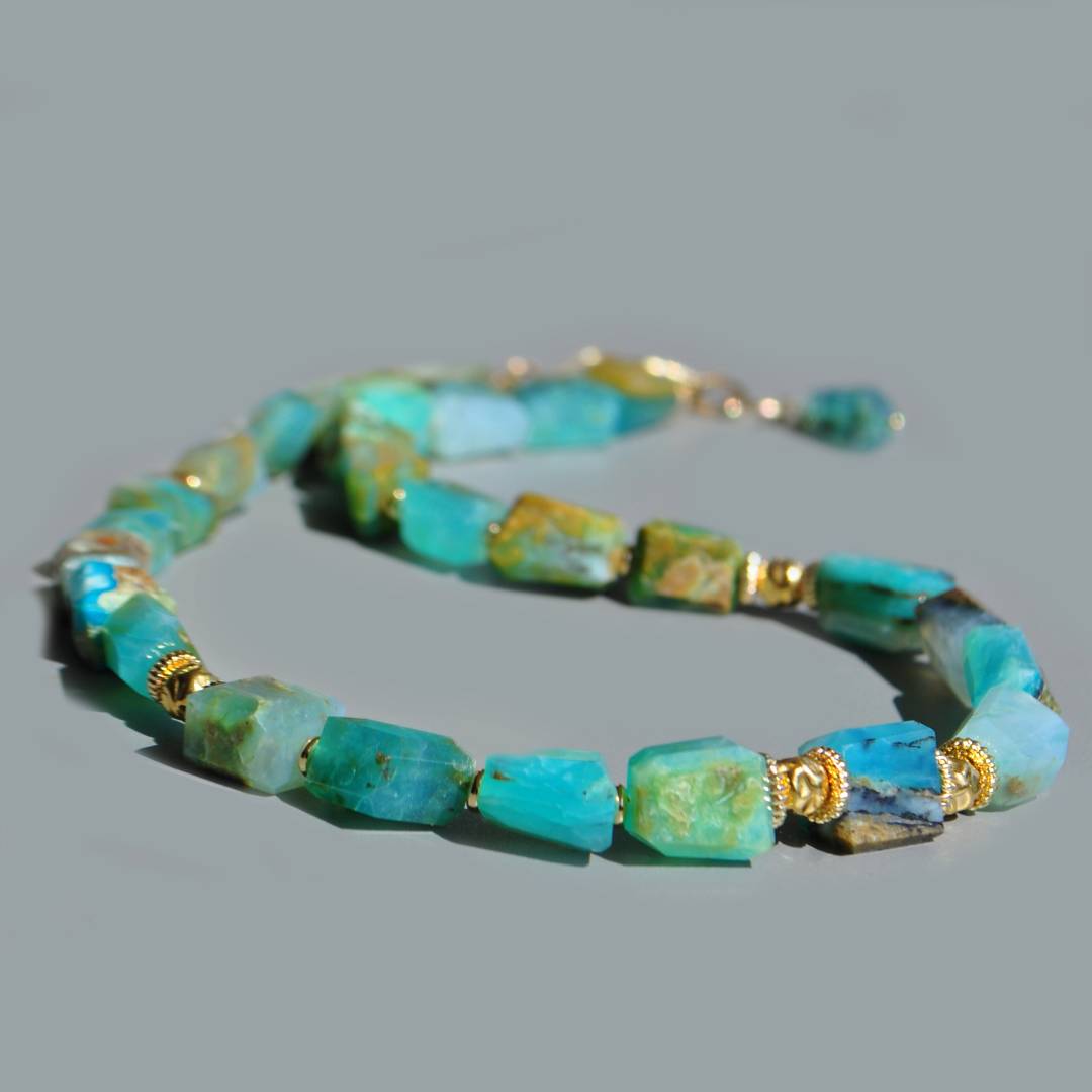 collier opale bleue peruvienne -1