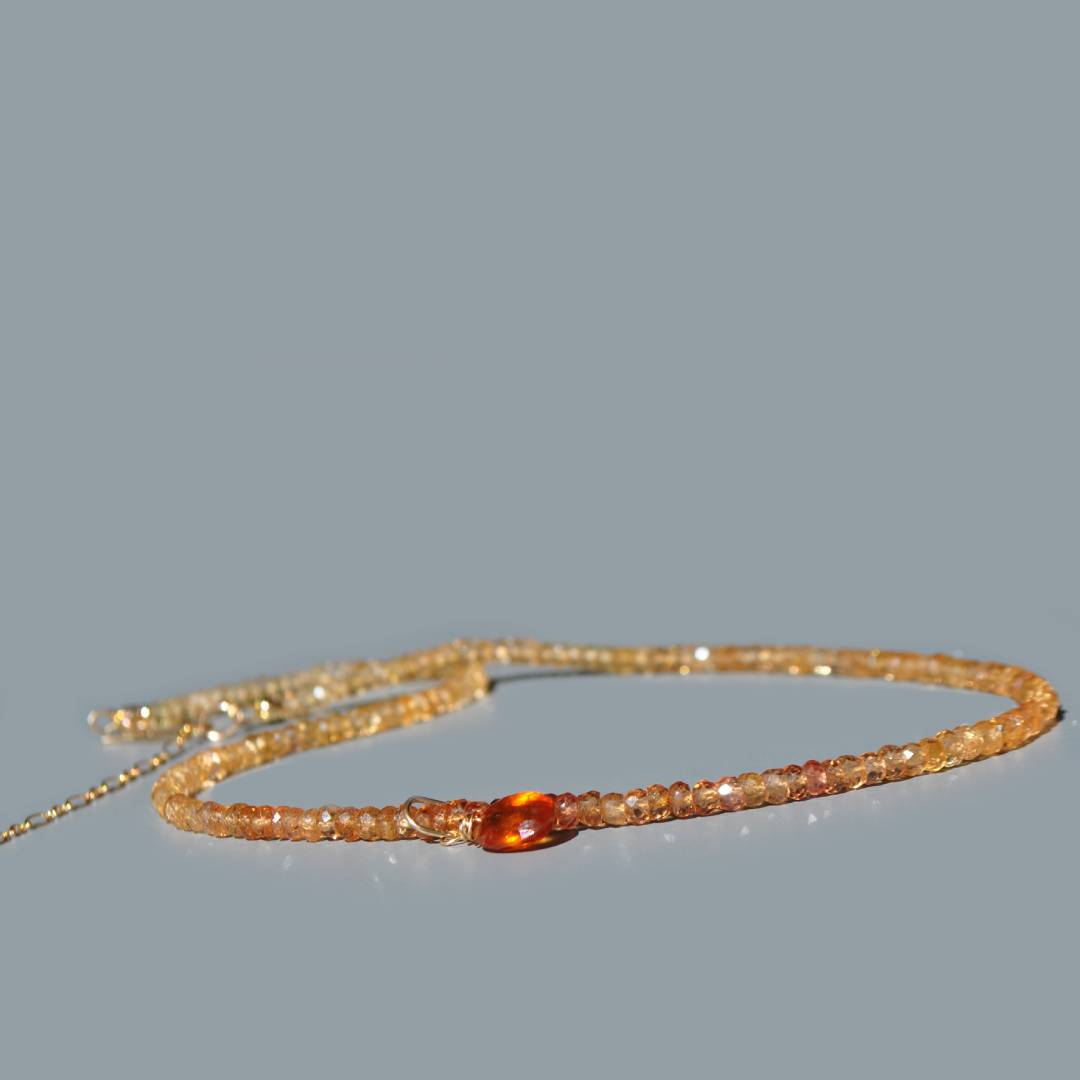 collier topaze impérial pendentf grenat hessonite-5