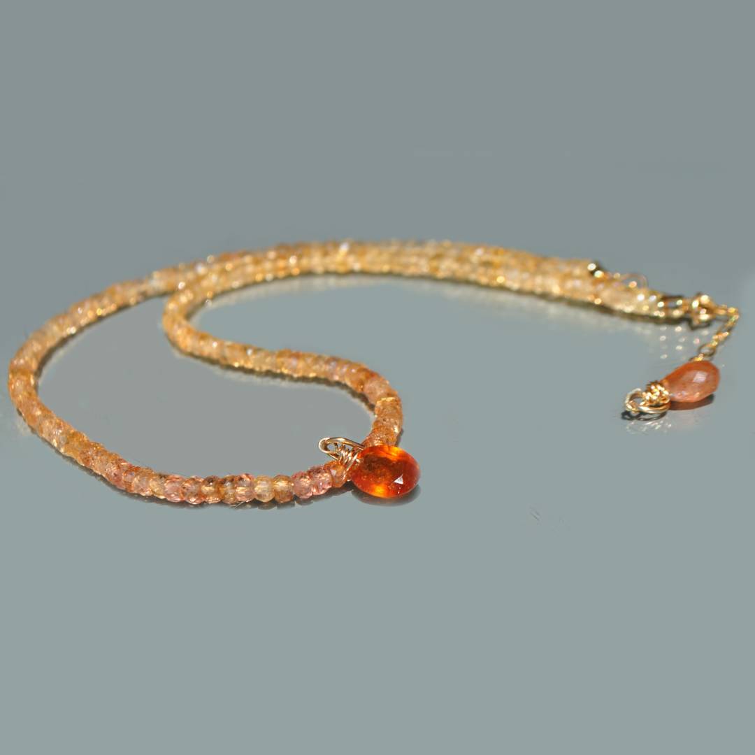 collier topaze impérial pendentf grenat hessonite-3