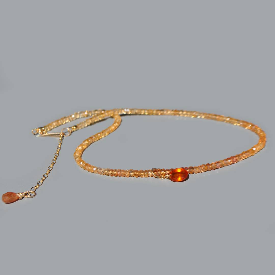 collier topaze impérial pendentf grenat hessonite-6