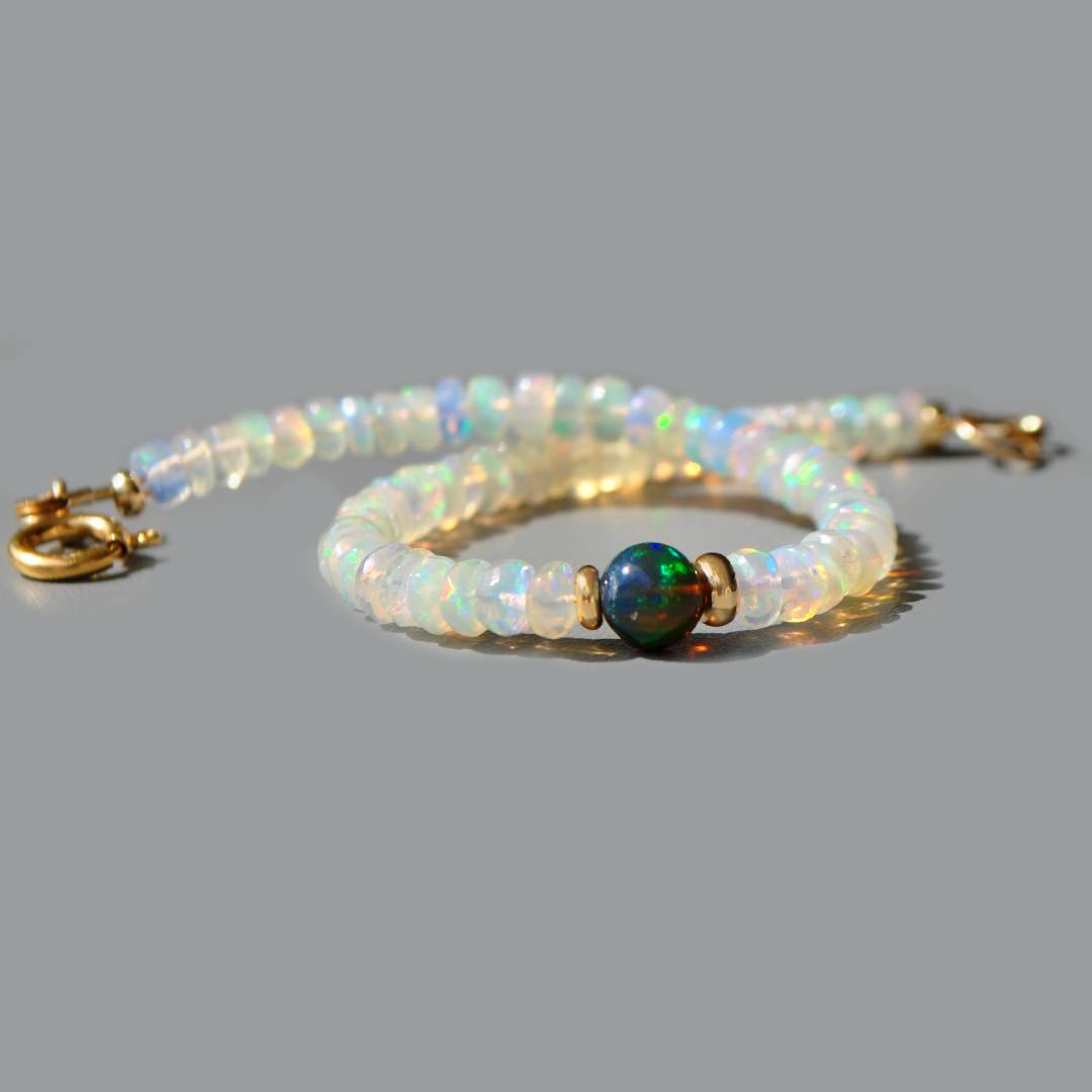 bracelet oplae welo blanche boule noire-7