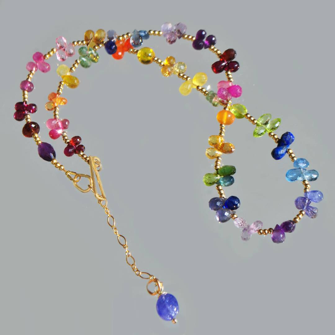 collier multi gouttes 7 chakras-3