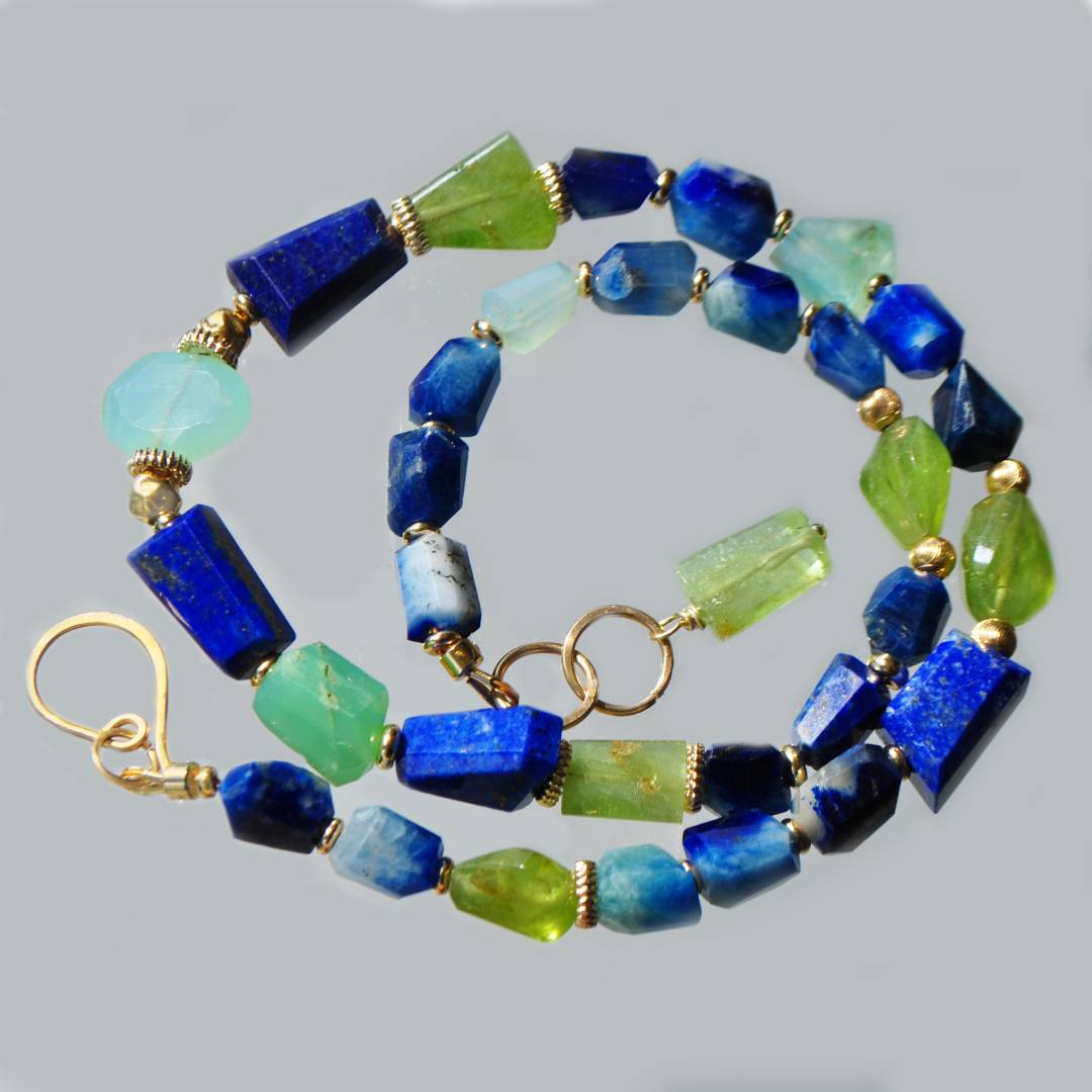 collier péridot lapis afghanite opale-4