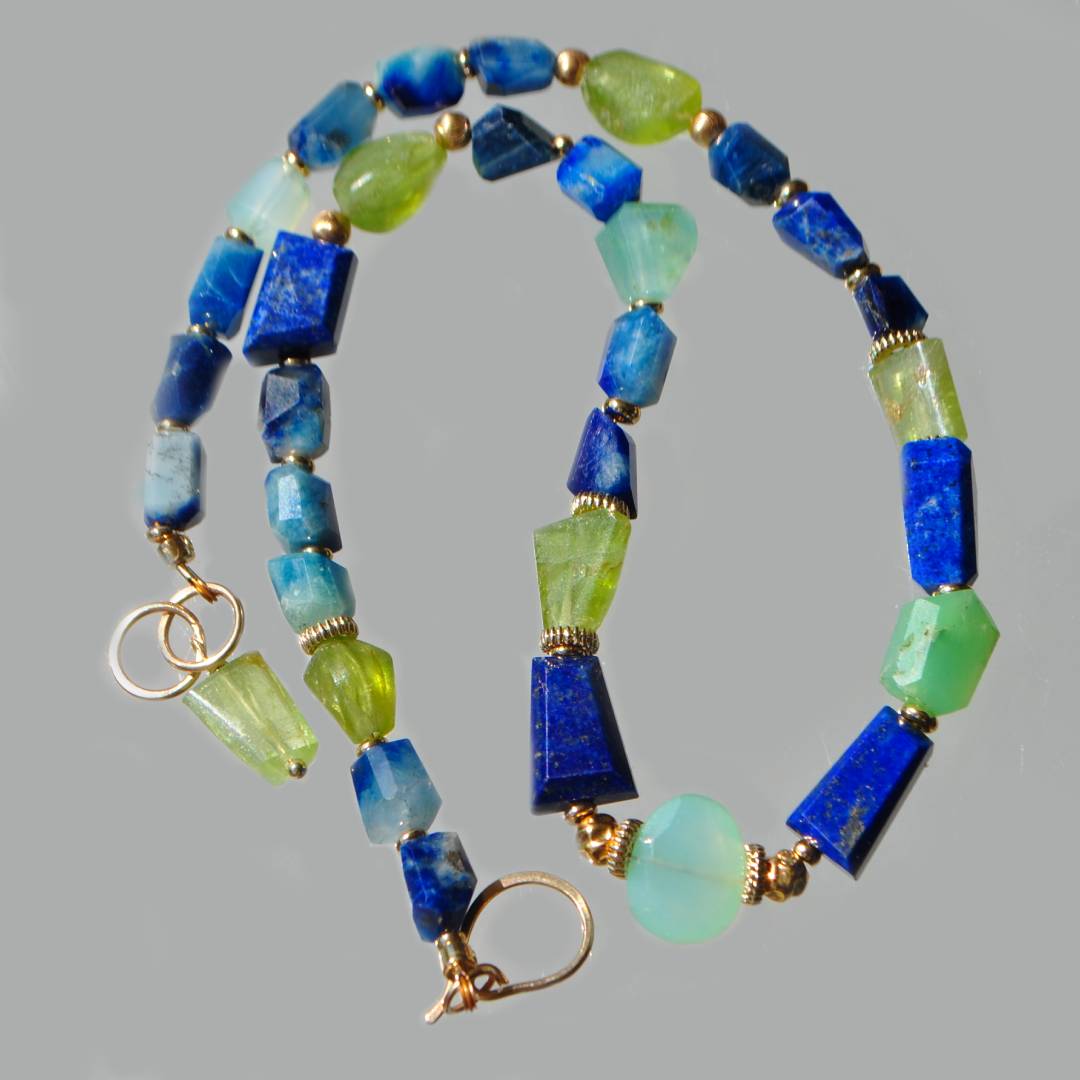 collier péridot lapis afghanite opale-8