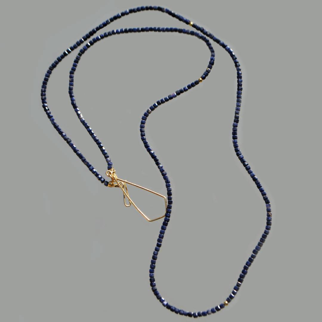 sautoir or et saphir bleu-2
