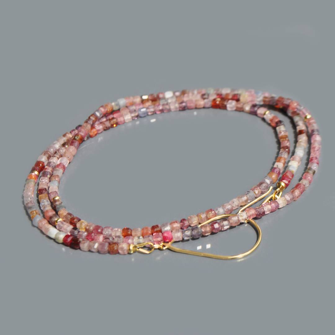 sautoir spinelle rose parme-5