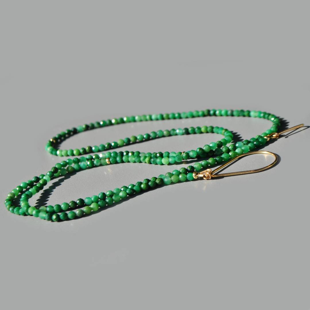 collier jade vert naturel