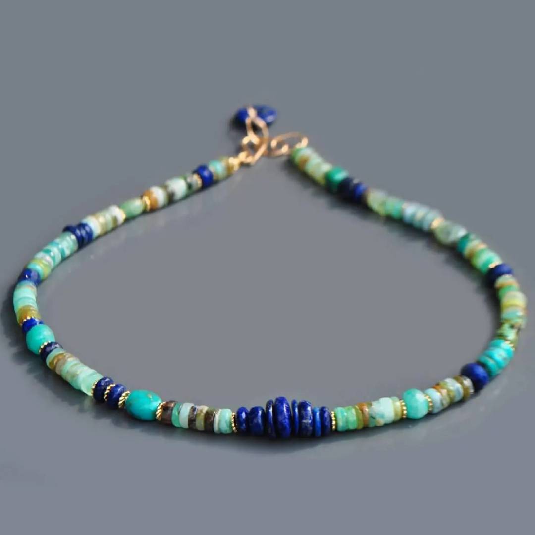 Collier opale bleue lapis-4